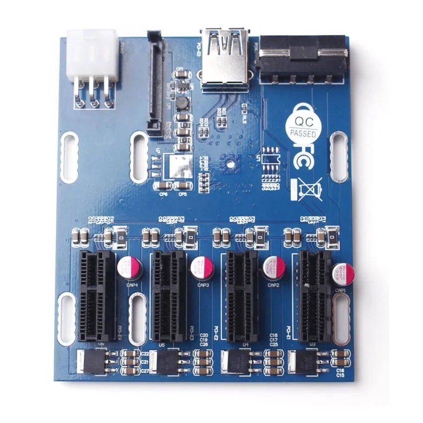 Cnkesin pci e для PCIe адаптер 1 оборот 4PCI E один слот до четырех USB3.0 USB 3.0 кабель SATA к 6Pin + 4Pin