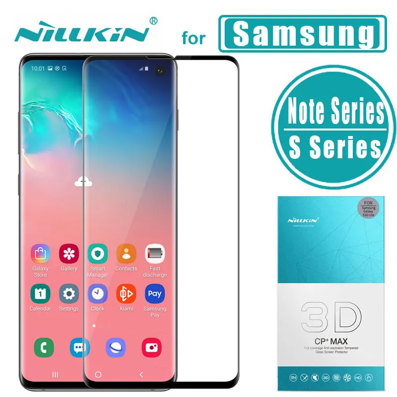 Для samsung Galaxy S10 S9 S8 Note 10 10 Plus 5G 9 8 закаленное стекло Nillkin 3D полное покрытие Защитная пленка для samsung S10 9 8 Plus