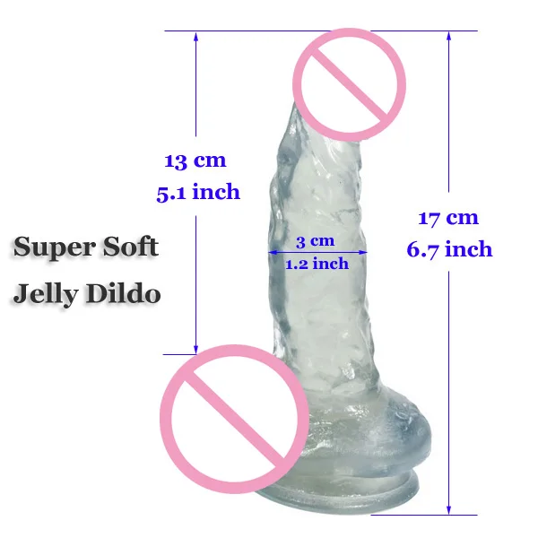 Супер мягкий прозрачный желеобразный фаллоимитатор 6 7 дюйма мощный
