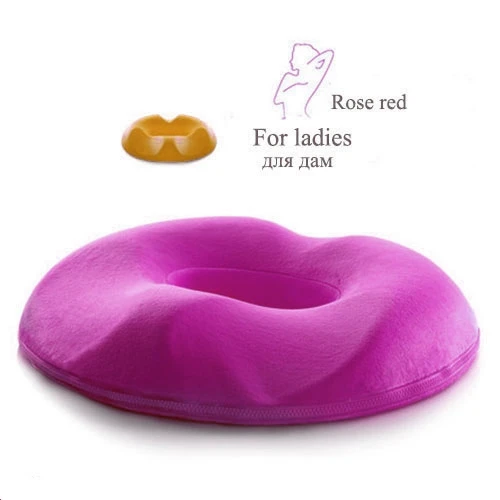 Purple for women Подушка на сиденье из пены с эффектом памяти, ортопедические массажный эффект копчика, геморроя, подушка на стул, подушка для офисного автомобиля, облегчающая боль, опорные подушки для инвалидных колясок - Цвет: Purple for women