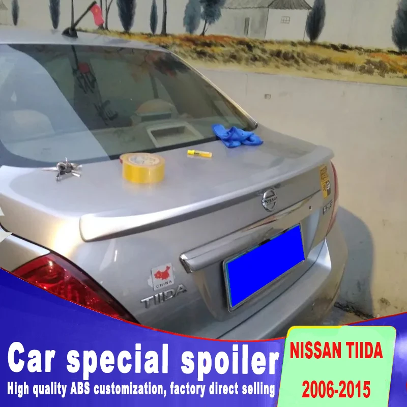 Спойлер для NISSAN TIIDA golden code 2006 2015 задний багажник на крышу из АБС пластика легко