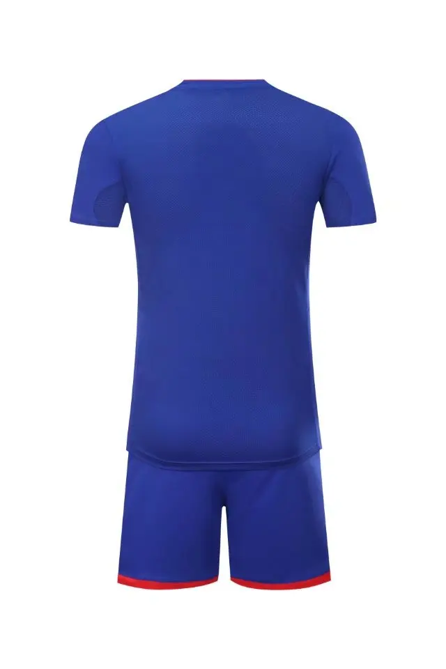 20018 синий мужской тренировочный короткий рукав Джерси дышащая спортивная одежда