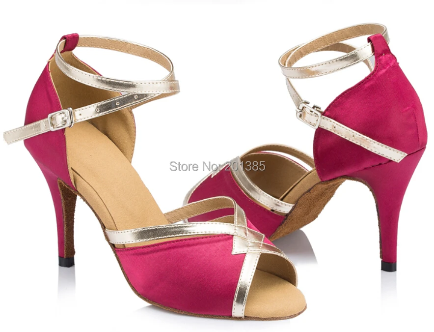 New Women Burgundy Red Latin Dance Shoes Ballroom Salsa Dancing Tango Free Shipping | Спорт и развлечения