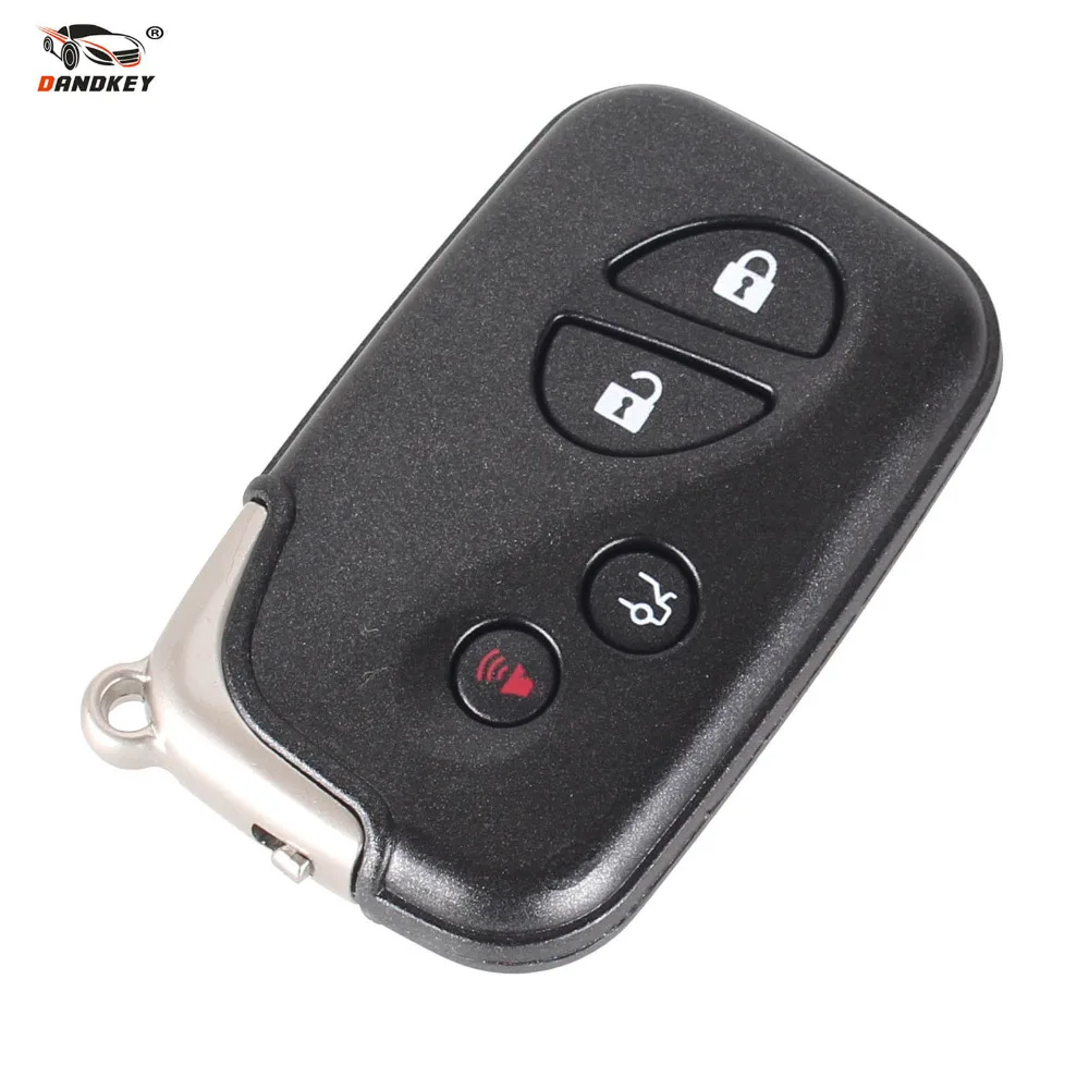 Dandkey Smart Remote Uncut ключеник Корпуса fob Ключи крышка 4 Кнопки черный для Lexus LX470 GS450h IS350