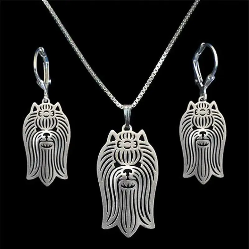 Женский ювелирный набор с собачкой в дырочку металлический Ювелирный Набор для