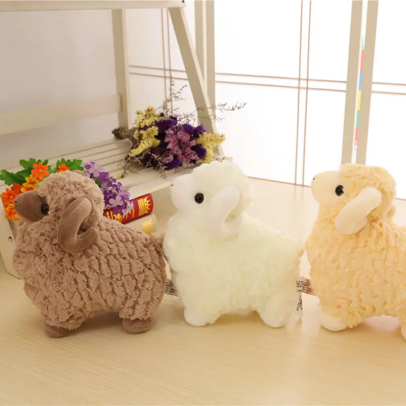 25cm/38cm/42cm Sheep Plush Toys Simulation Stuffed Animal Soft Doll Real Life Plush Sheep Toys For Children Baby Kids Gift