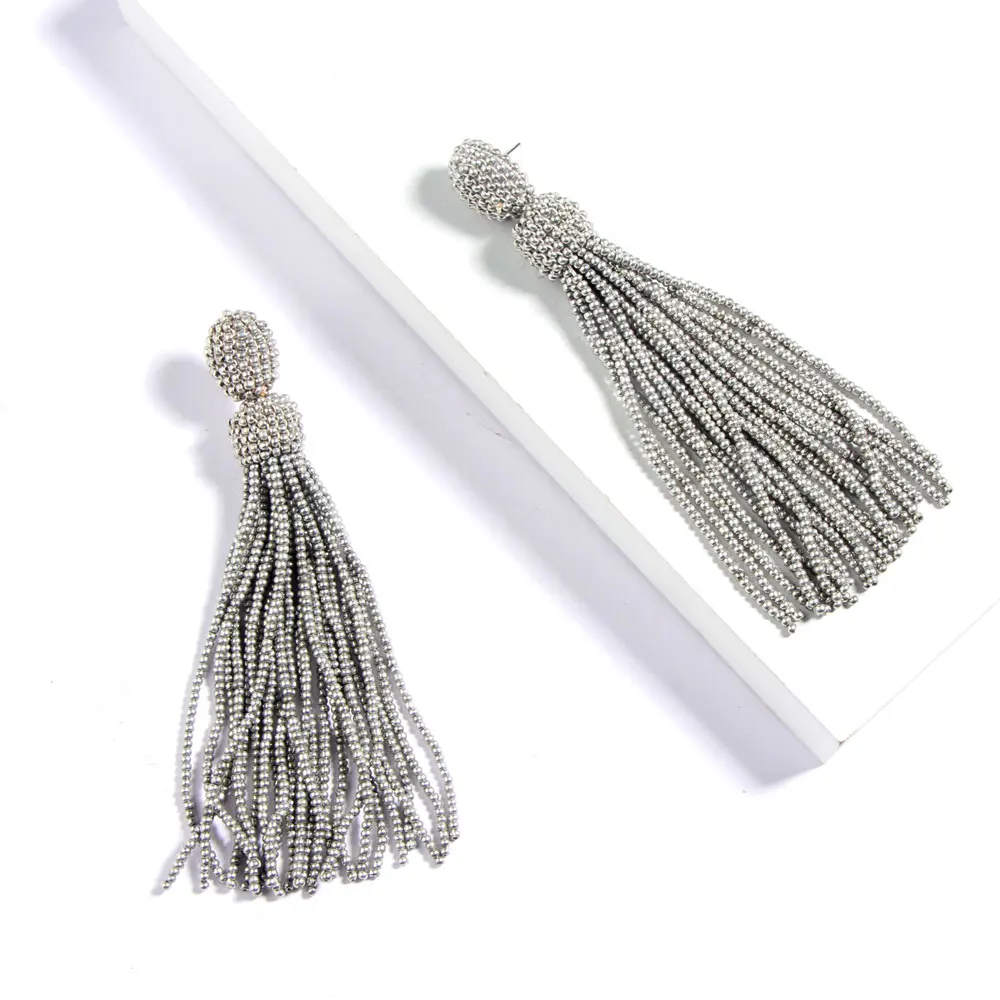 Женские длинные серьги подвески с бусинами 12 цветов|Серьги-подвески| |