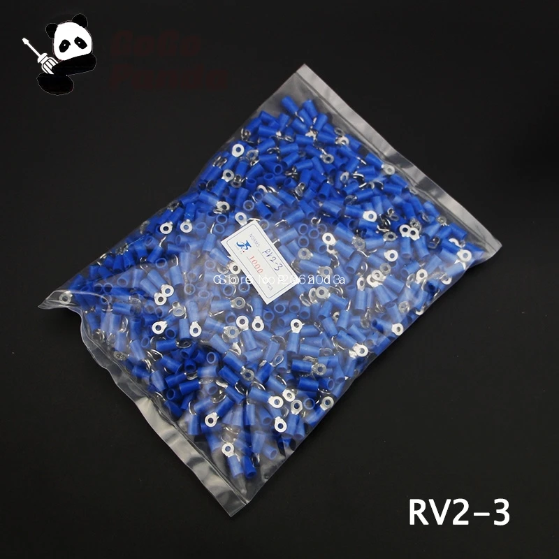 1000 шт. RV2 (3 4 5 6 8 10 12) кольцевая Изолированная клемма для кабеля обжимная Клемма