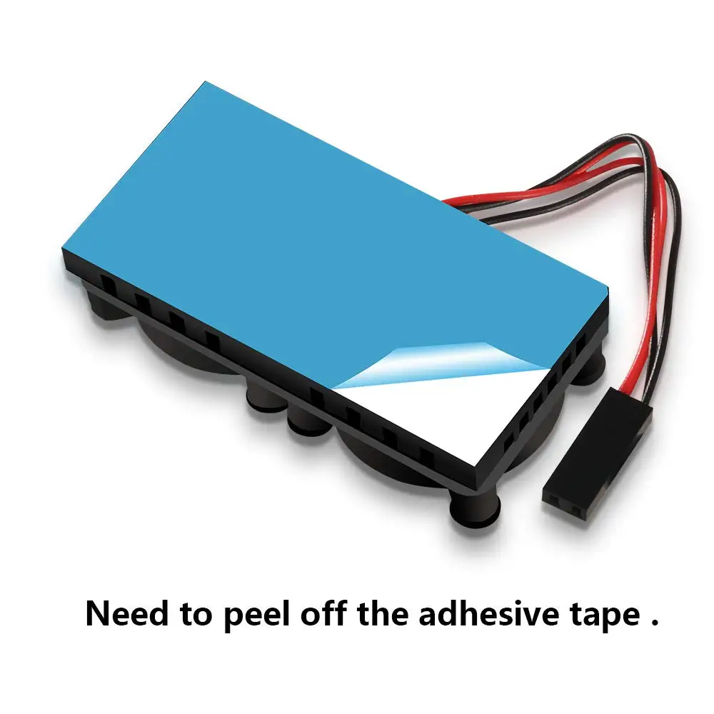 Aokin для Raspberry Pi охлаждающий вентилятор с теплопроводящей клейкой лентой и