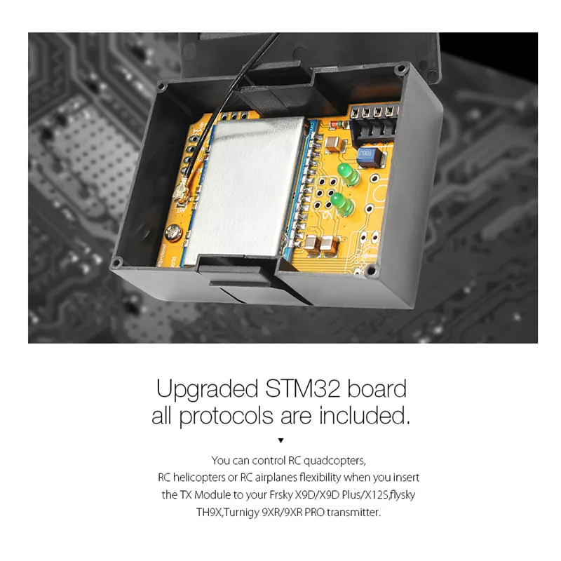 Новое поступление iRangeX IRX4 2,4G CC2500 NRF24L01 A7105 CTRF6936 4 в 1 Multiprotocol STM32 TX модуль с Чехол