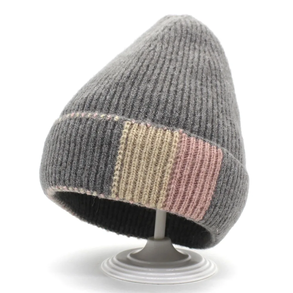 Женская вязаная шапка Minhui теплая шерстяная Модная на осень и зиму 2018 | Аксессуары