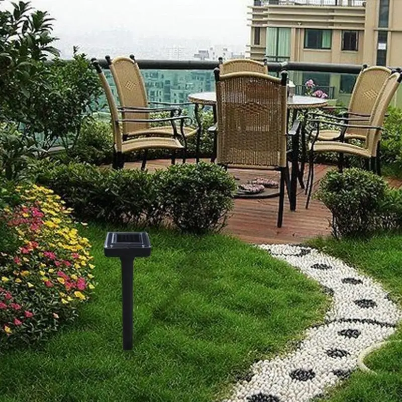 

1/2pcs Solar Outdoor Yard Ultrasonic Sonic Vole Snake Pest Mouse Repellers Repellent Yard LED Light Repeller Outdoor