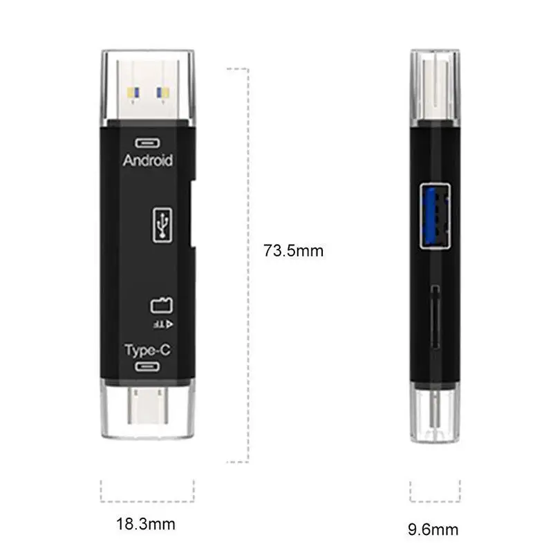 5 в 1 USB 2 0 type C/USB/Micro SD TF считыватель карт OTG адаптер |