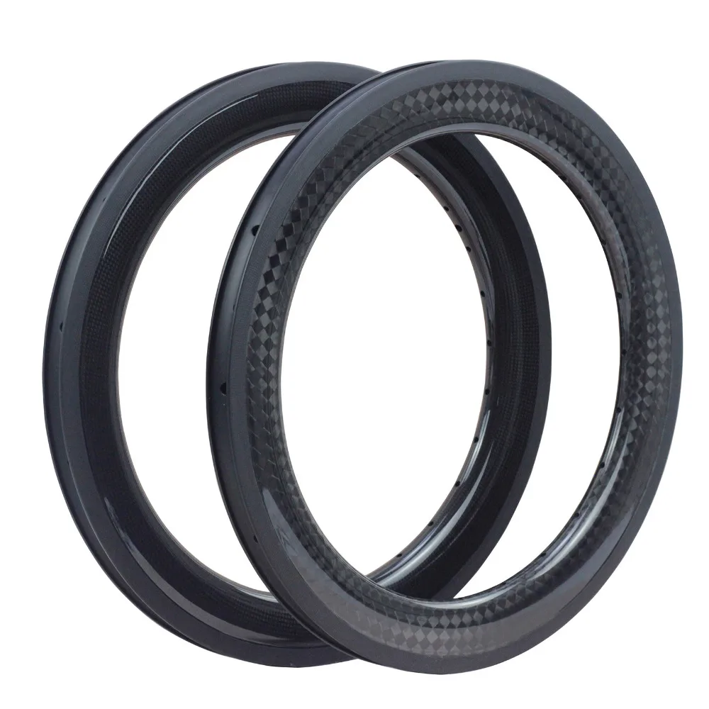 Silverock карбоновый 2" 406 обод мини велоколеса для складного велосипеда BMX лежачий велосипед 24H 50 мм 3K 12K довод Minivelo обод