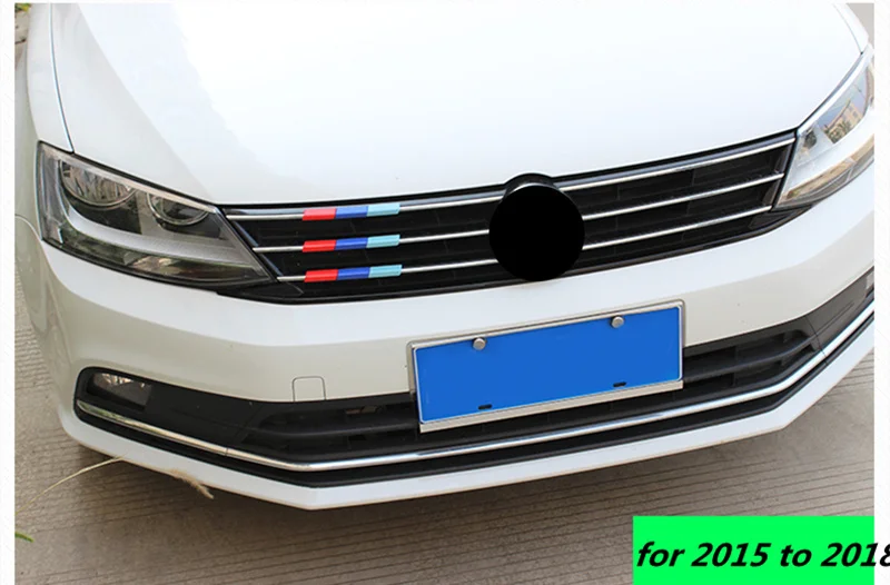 ABS 3 цвета Автомобильная передняя решетка Светоотражающая для Volkswagen 2012- VW JETTA 6 MK6