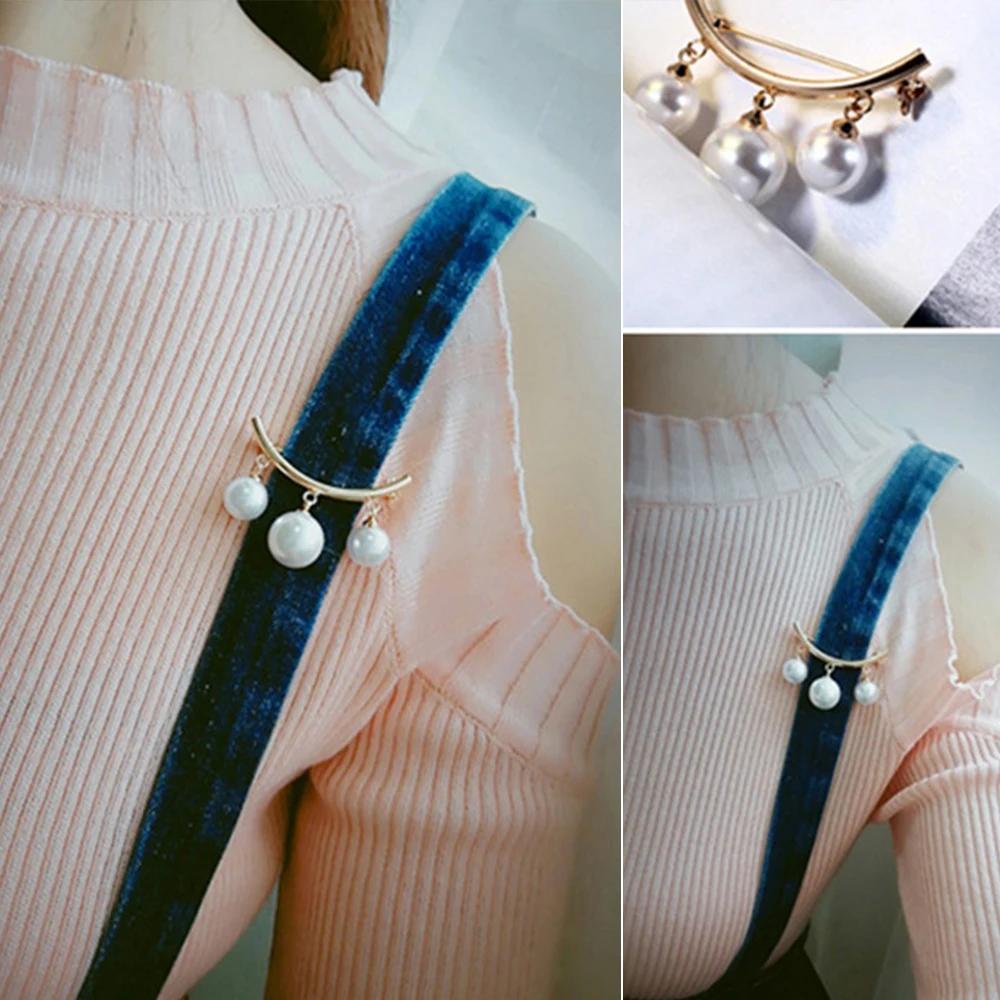 Брошь женская из высококачественного серебра и золота с жемчугом и простой застежкой для кардигана, износостойкая, свадебные украшения.