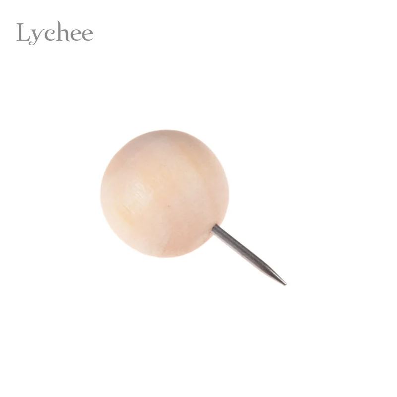 Lychee Life 10 шт./компл. деревянные квадратные круглые креативные штифты Thumbtack DIY