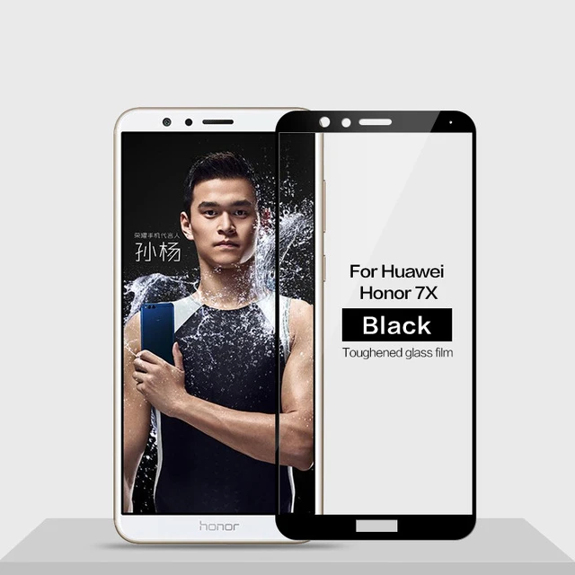 5.93" Tempered Glass for Huawei Honor 7X Screen Protector Full Cover Protective Phone Film Honor7X Mate SE BND-L21 BND-L22 | Мобильные
