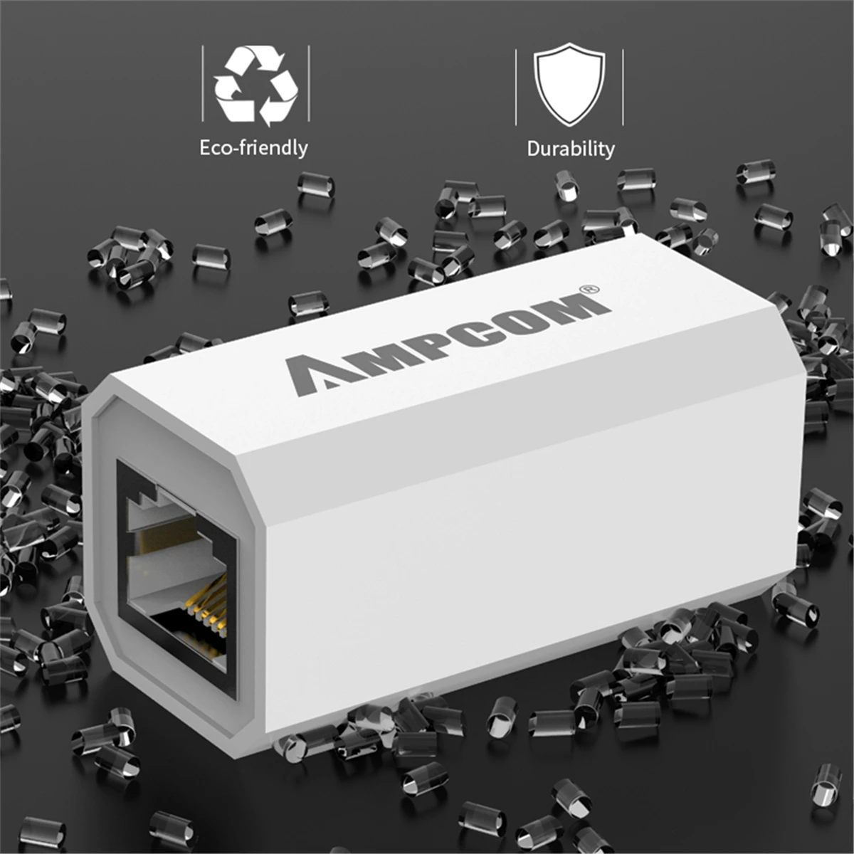 AMPCOM RJ45 разъем 8P8C Женский удлинитель LAN разъем адаптер Встроенный Cat7/Cat6/Cat5e Ethernet кабель