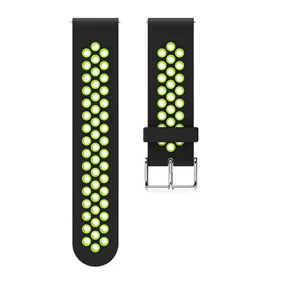 Black green 20MM Silicone Strap Watchband for Garmin Forerunner 245 245M 645 Vivoactive 3 Smart Wristband Colorful Replacement Bracelet Band - Цвет: Black green