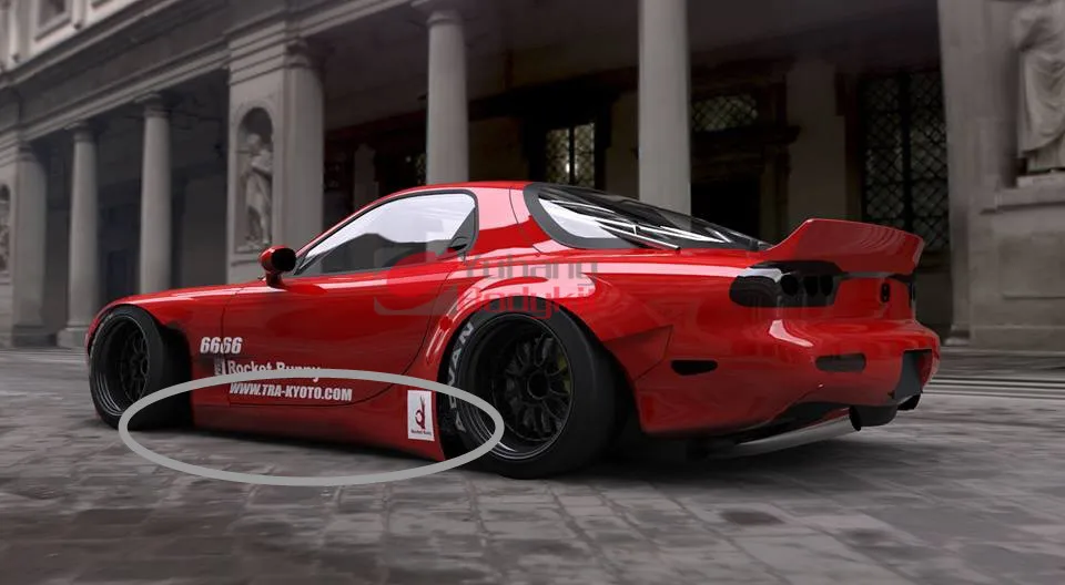 Автомобильные аксессуары FRP Rocket Bunny V2 боковая юбка для стекловолокна 1992-1997 RX7 FD3S |