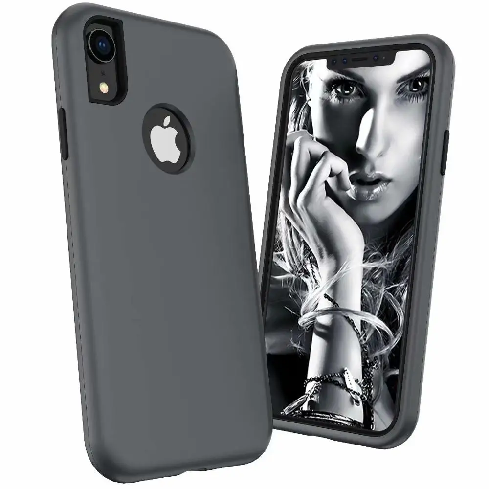 gray Роскошный брендовый чехол для Iphone XS Max X XR 7 8 Plus, чехол, полный корпус, ультра TPU+ PC, чехол для телефона samsung Galaxy S10 Plus E Note9 - Цвет: gray