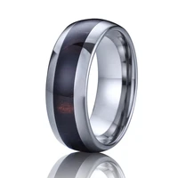 alliance jewelry dark red wood tungsten ring gift for men birthday 8mm wedding band mens ring