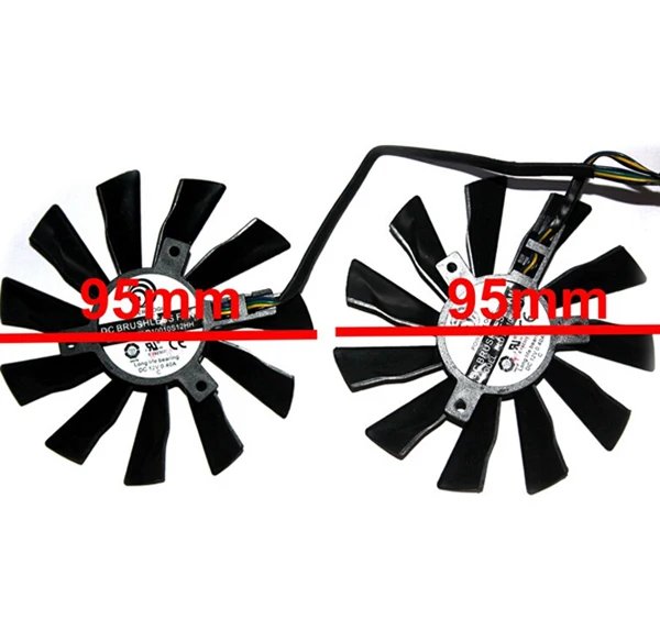 Кулер для видеокарты MSI R9 290X 280X 270X 260X запасной вентилятор PLD10010S12HH PLD10010B12HH 95 мм 4