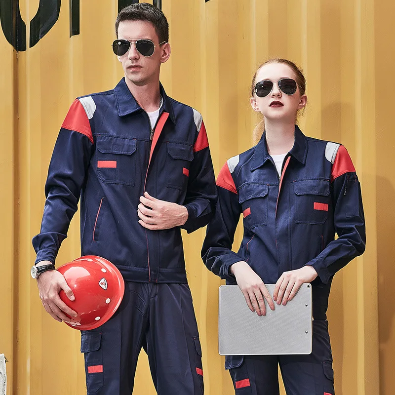 

Men Women Workwear Suit Long Sleeve Working Cloth Wear-resistant Overalls For Repairman Machine Auto Repair Electric Welding