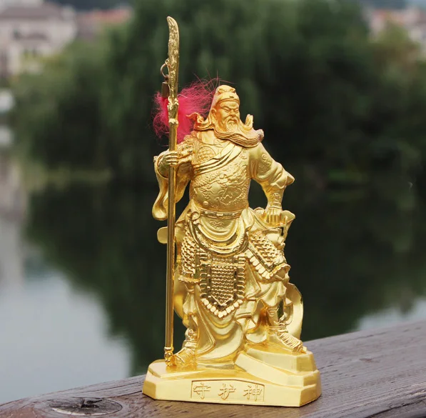 

HOME SHOP Efficacious Talisman Protection Money Drawing Martial God of wealth guan gong Guandi FENG SHUI gold copper statue