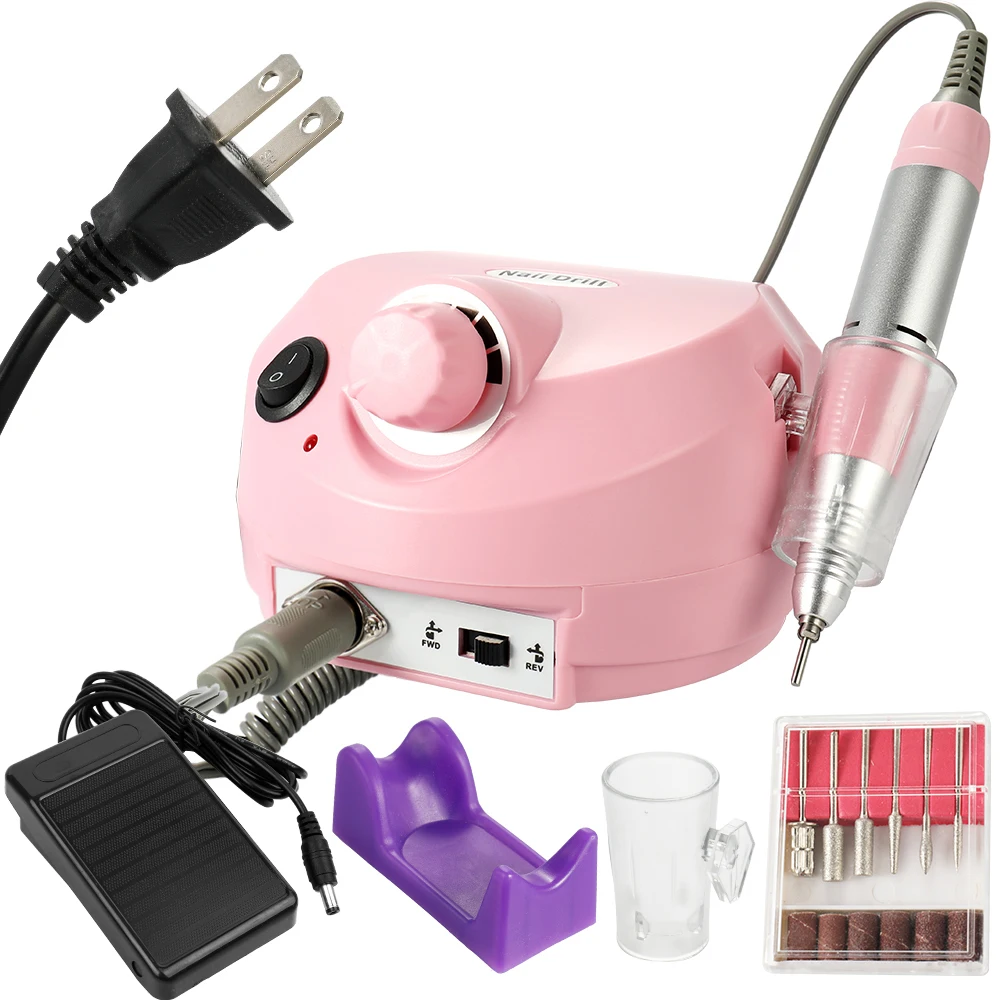 -Pink US Plug 30000r Электрический лак для ногтей Инструменты для удаления сверла оборудование для ногтей маникюрный продукт Профессиональный полировщик ногтей наборы - Цвет: -Pink US Plug