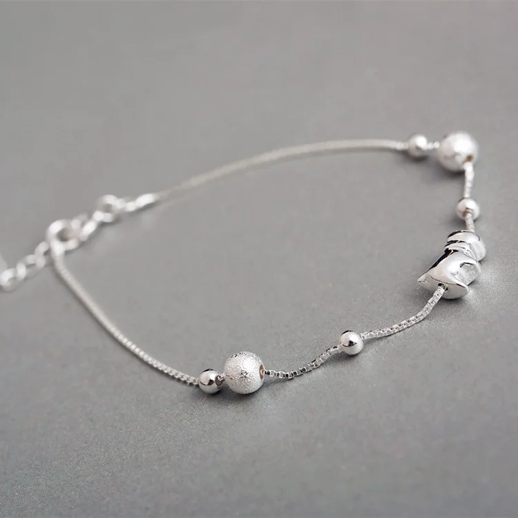 Браслеты из чистого серебра 925 пробы с собакой браслеты шармами ювелирные