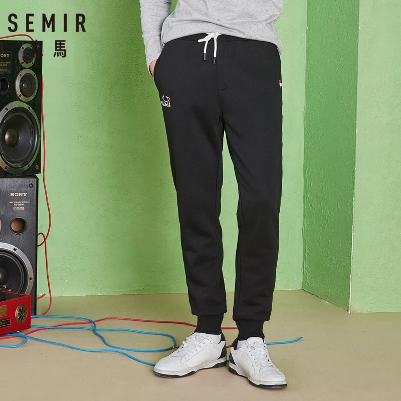 SEMIR мужские спортивные брюки с флисовой подкладкой и принтом Спортивные Брюки