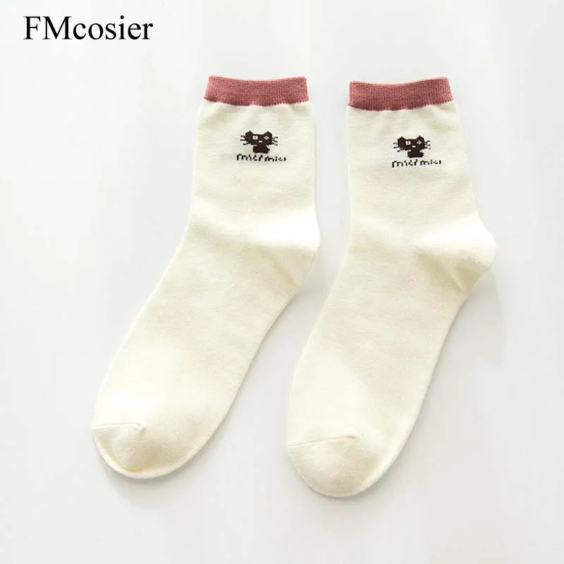 10 пар летне весенних новых модных забавных женских Хлопковых Носков белые