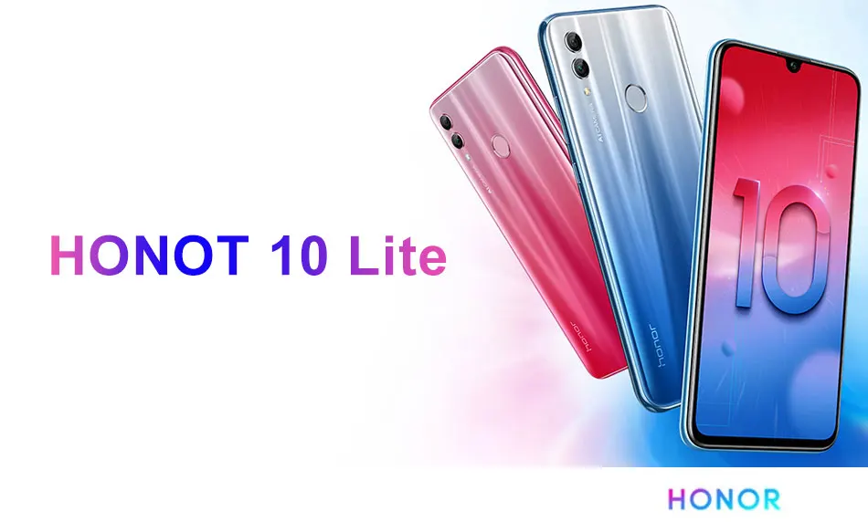 Глобальная версия мобильный телефон Honor 10 Lite 4 аппарат не привязан к оператору сотовой связи 6,2" мобильный телефон, 3 Гб оперативной памяти, Оперативная память 32/64GB Встроенная память Kirin 710 Octa Core Full Экран 24MP