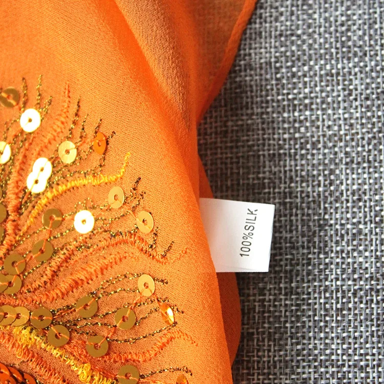 

#0421-2 silk scarf GEORGETTE,color:ORANGE,53*160cm women