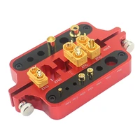 thermal protective aluminum welding soldering insulate station jig rc tools for xt60 xt90 deans banana plug connector red