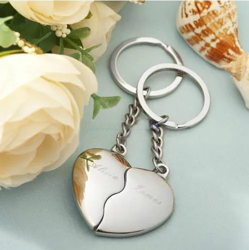 Персонализированные полусердца вместе брелки из сплава цинка (набор 4) | Дом и сад