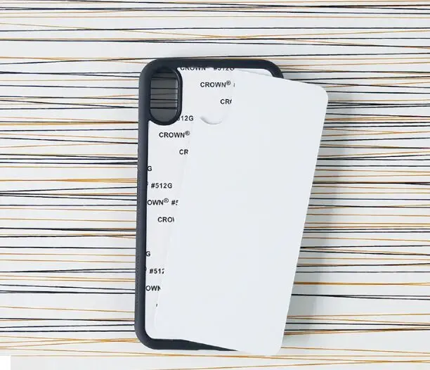 Пустой 2D сублимационный ТПУ + ПК резиновый чехол для iphone X XS с алюминиевыми