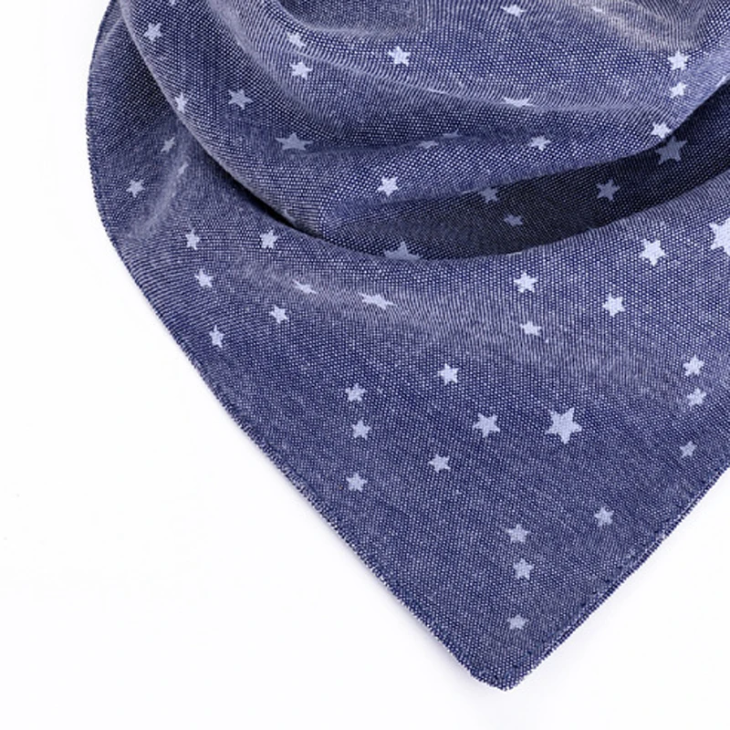 Бандана для собак синяя треугольная бандажная повязка со звездой и башней шарф