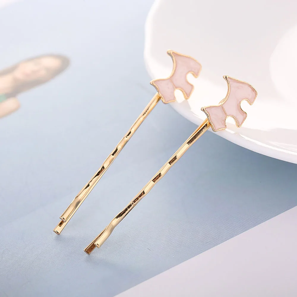1 шт. Модные женские металлические заколки для волос милые девушки животные