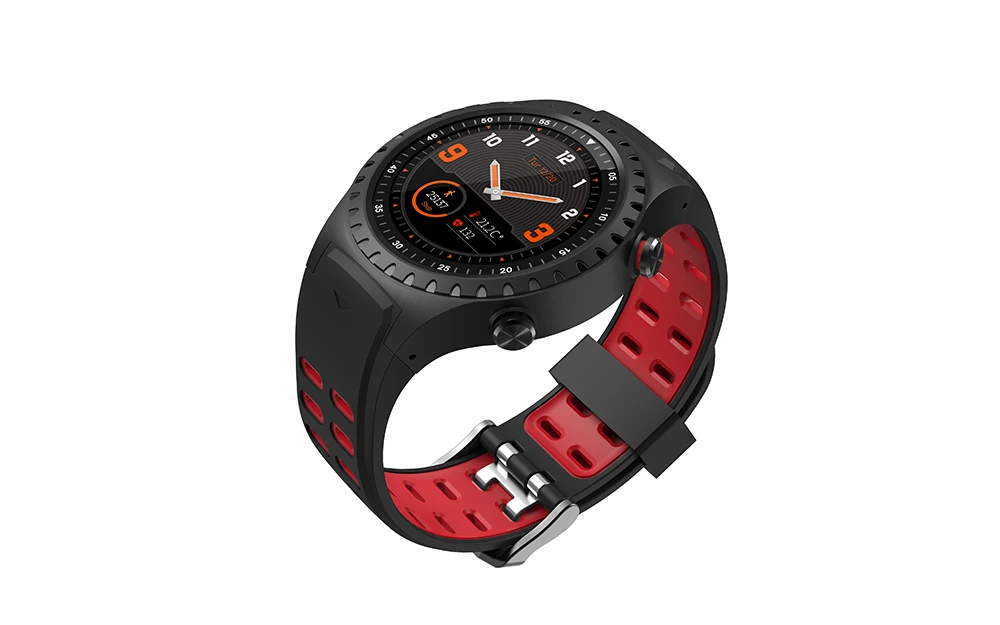 Black Red SCOMAS M1 gps Смарт-часы 1," ips круглый дисплей монитор сердечного ритма мониторинг сна Компас Барометр Спорт на открытом воздухе умные часы - Цвет: Black Red