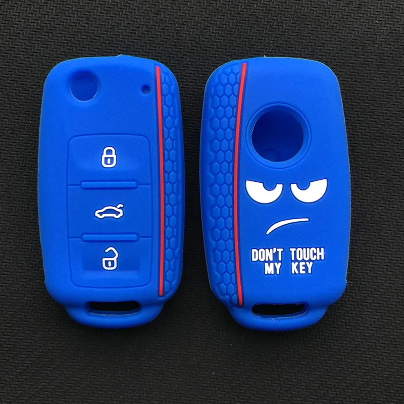 С надписью Don't Touch My ключ силиконовый чехол для ключей VW Caddy Golf Jetta Polo Passat Scirocco Tiguan