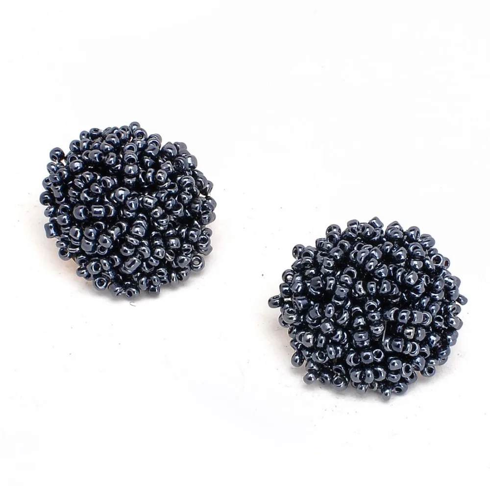 Ювелирные изделия BK ручной работы из полимерных бусин серьги гвоздики с