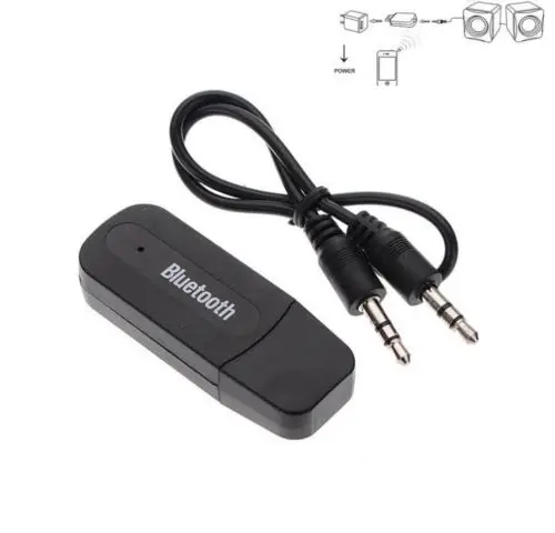 

Wireless Bluetooth 3.5mm AUX Audio Stereo Music Home Car Receiver Adapter Mic