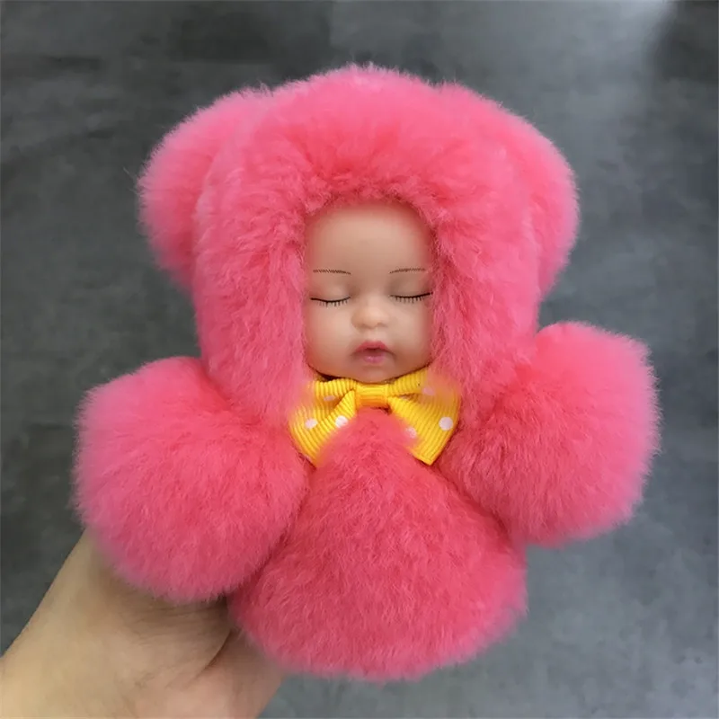 Модный брелок из натурального кроличьего меха Рекс настоящий кролик кулон