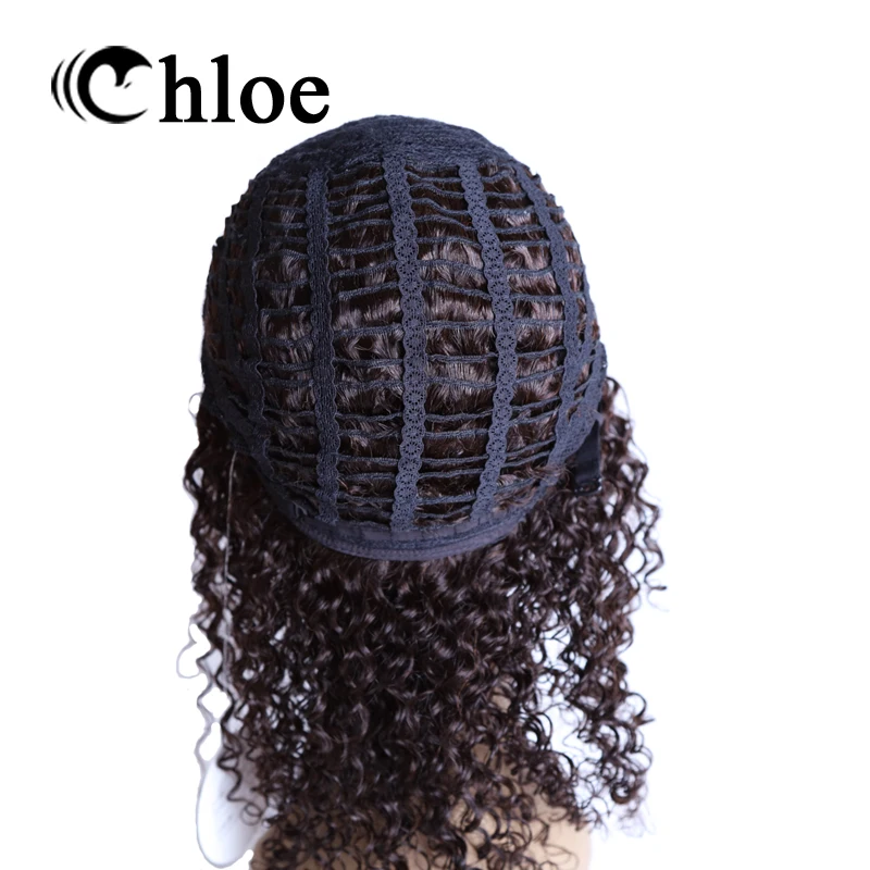 Chloe 100% человеческие волосы парики бразильские Remy Вьющиеся Волнистые кружевные