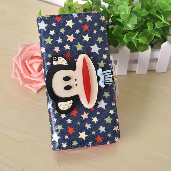 Милые кошельки hello kitty Doraemon Stitch с волшебным зеркалом, женский кожаный кошелек, клатч для девочек, женский кошелек, подарок для девочки - Цвет: long