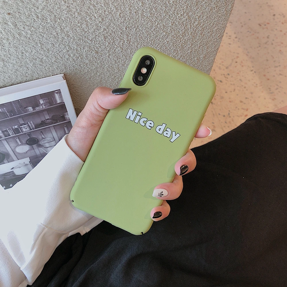 Матовый чехол для телефона iPhone 6 S Plus сплошной цвет твердая задняя крышка Etui 7 8 X XR XS