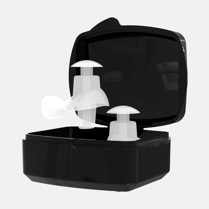 clear earplug only Дети плавать ming нос клип водонепроницаемый силиконовые ушные затычки для плавания для взрослые Пловцы дайвинг мягкий анти-шум ушной затычки с Чехол - Цвет: clear earplug only